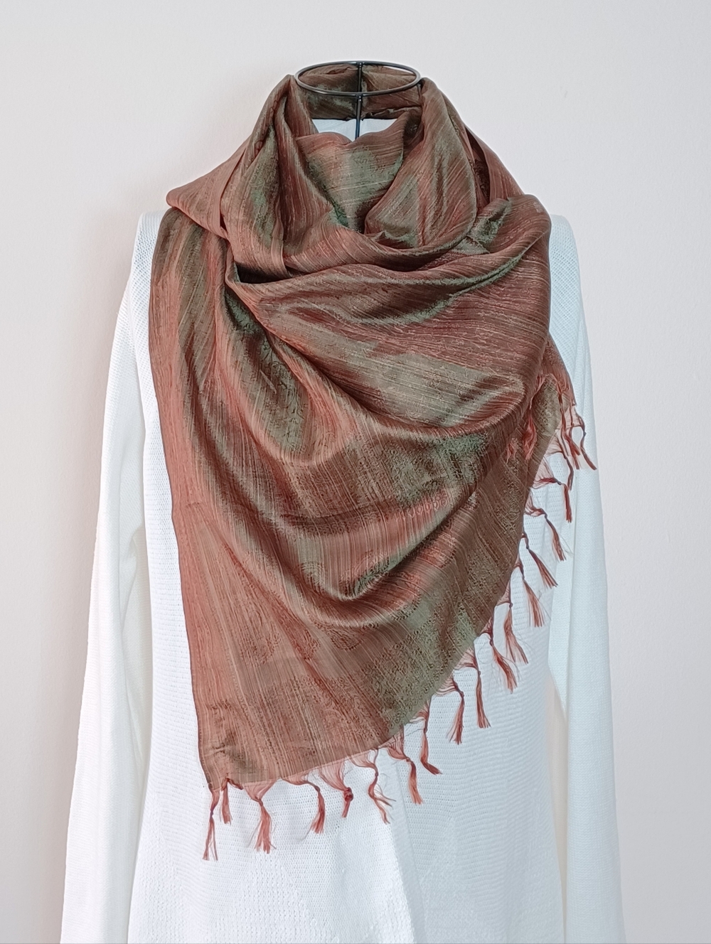 Julia Sharman Venezia 100% Silk Large Oversized Scarf Shawl  70×43' Italy